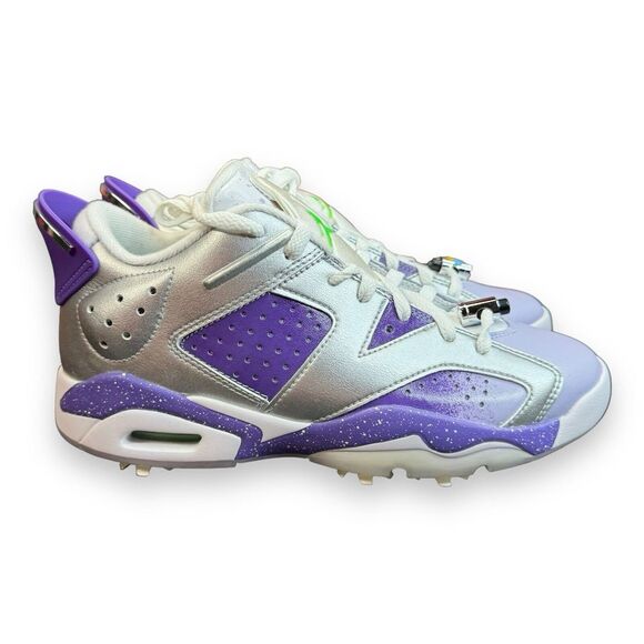 New Jordan Retro 6 G NRG U23 Men's Sz 8 Metallic Silver/Oxygen Purple FD0205-055 - Picture 2 of 8